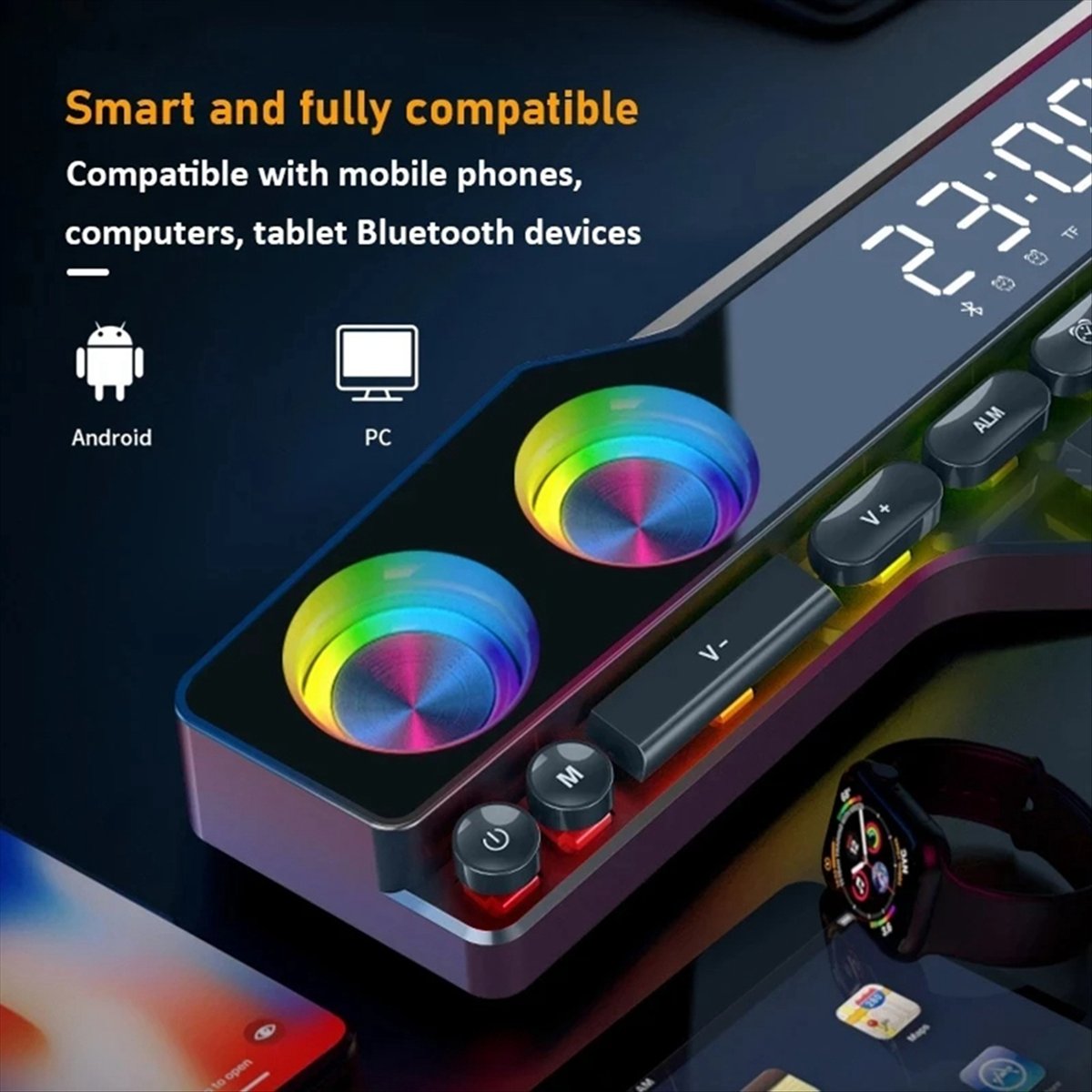Gaming Accessories Lights - DTC5 V18 Dazzle Colour Speakers Home
