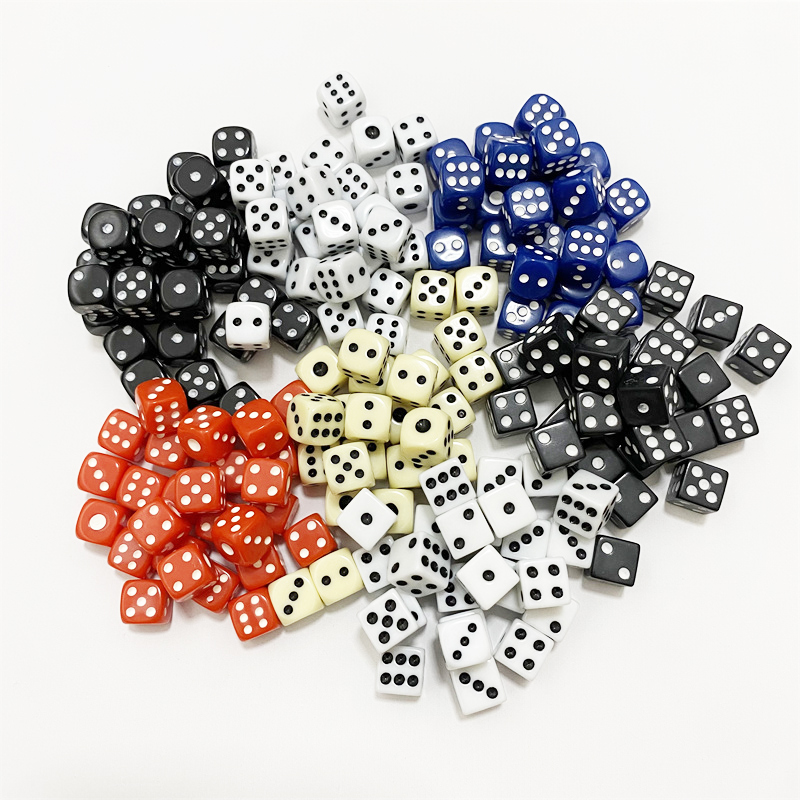 Gaming Accessories White - 50 Piece 10mm Acrylic Square Point