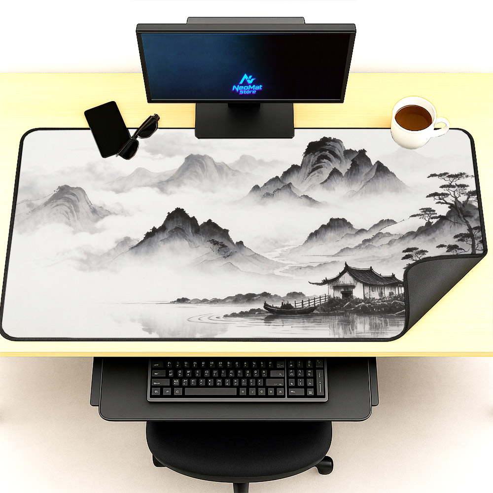 Chinese Mouse Mat Black White  - Gaming Accessories White 评论和价格