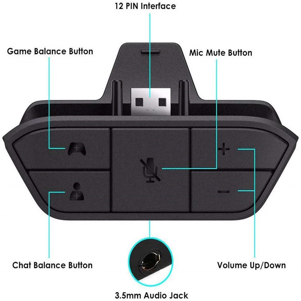 Stereo Headset Adapter for Xbo - Gaming Controllers Xbox Accessories 评论和价格