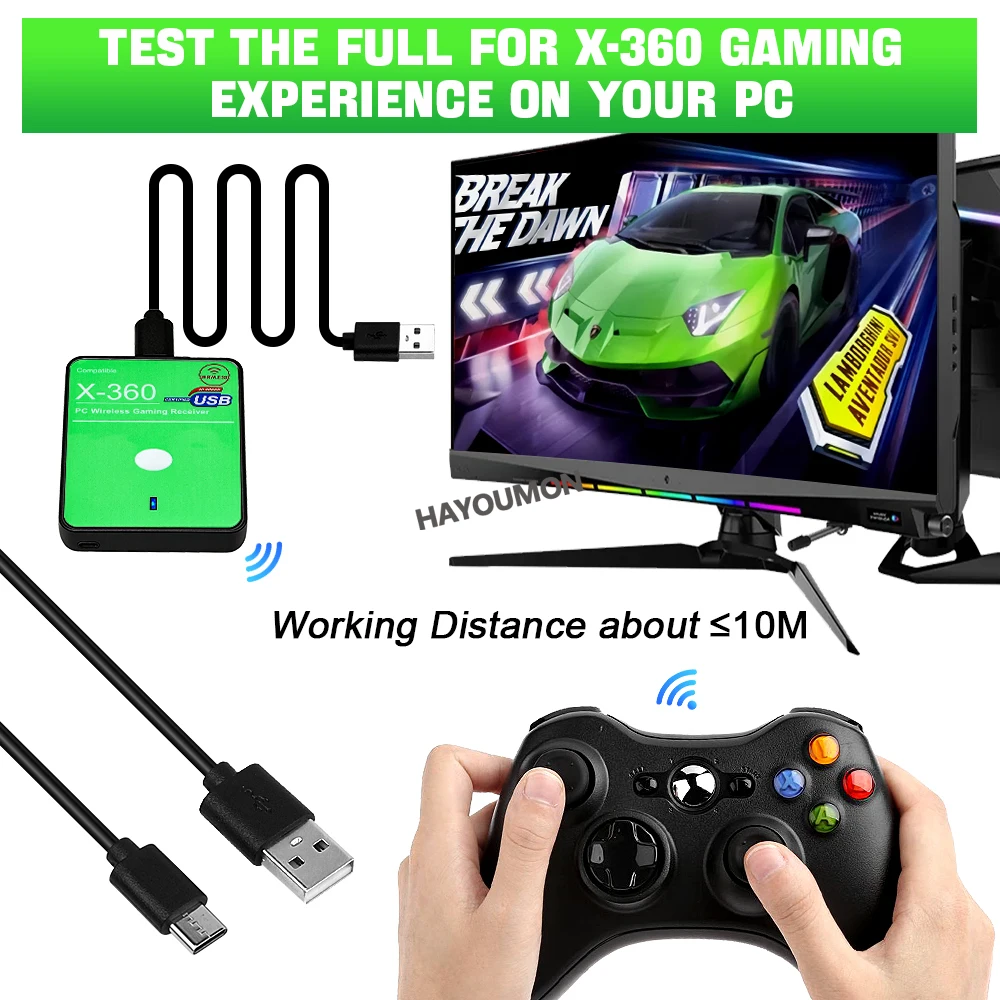 New Wireless Gaming Receiver f - Gaming Controllers Xbox Accessories 评论和价格