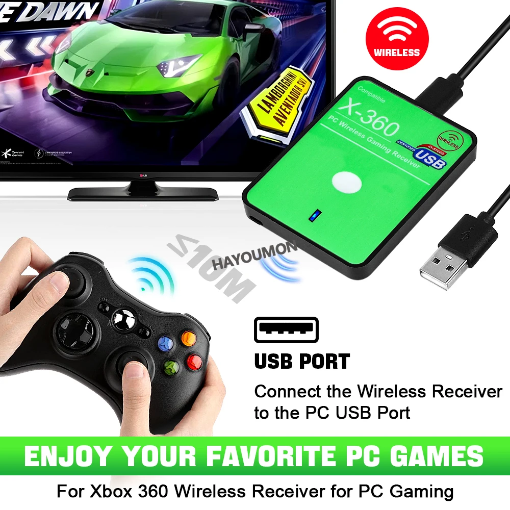 New Wireless Gaming Receiver f - Gaming Controllers Xbox Accessories 评论和价格