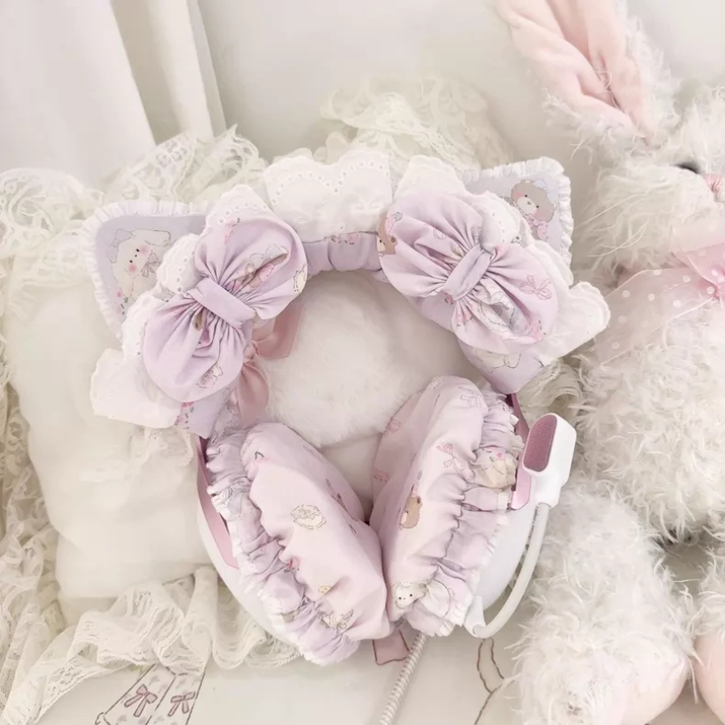 Ruffled Edge Lace Head Mounted - Gaming Accessories Rack 评论和价格