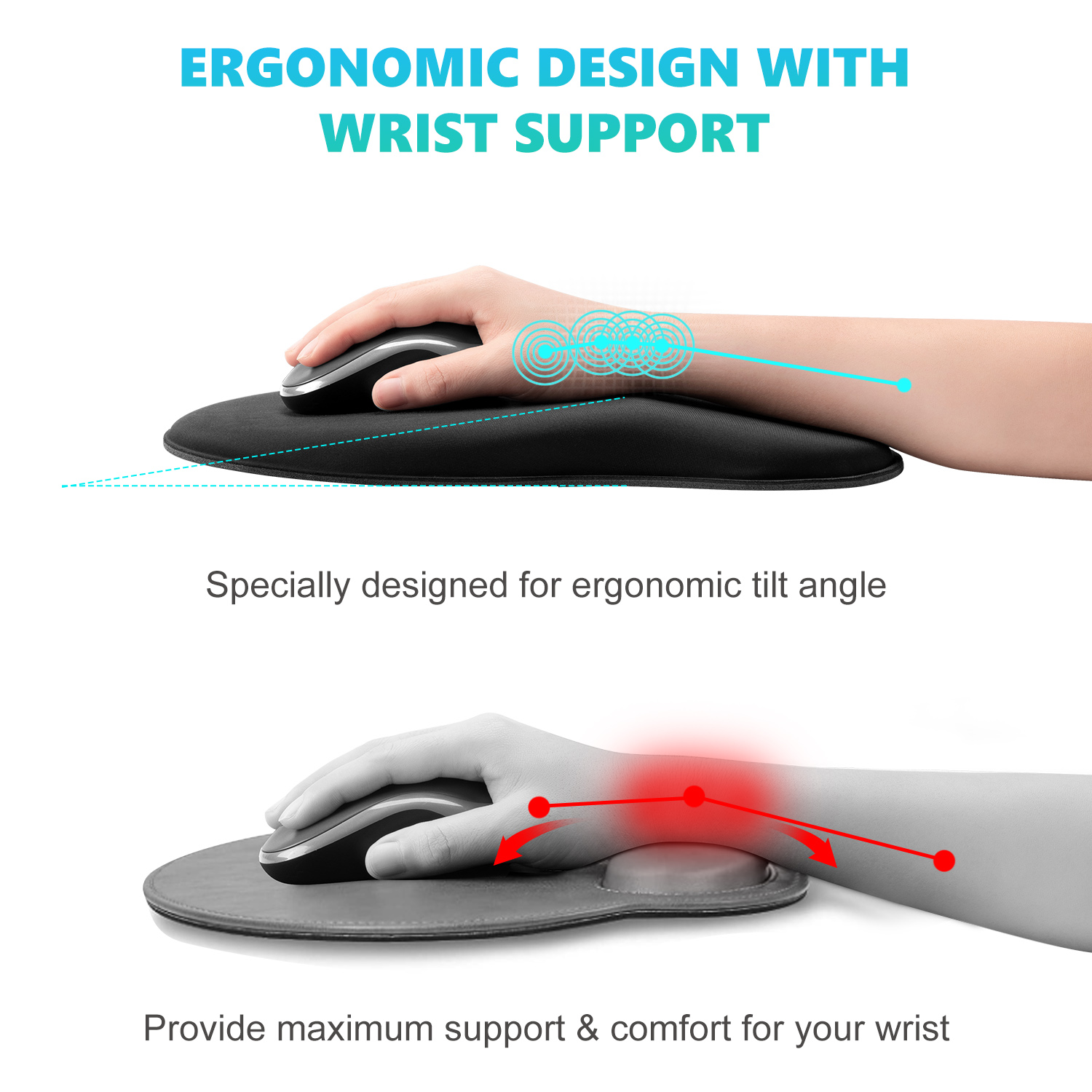 Ergonomic Mouse Pad with Wrist - Gaming Accessories On Sale 评论和价格