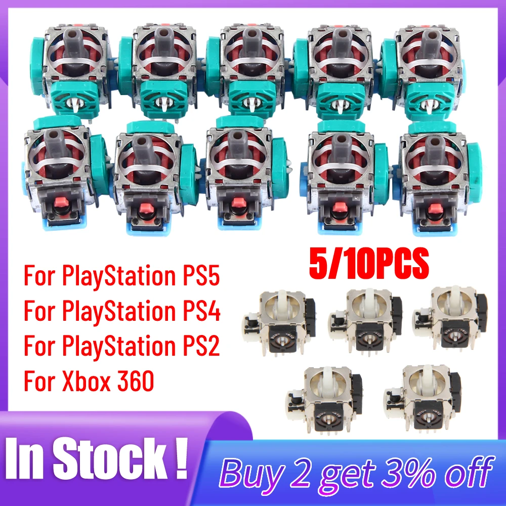 10/5pcs 3D Analog Joystick Sti - Gaming Controllers Xbox Accessories 评论和价格