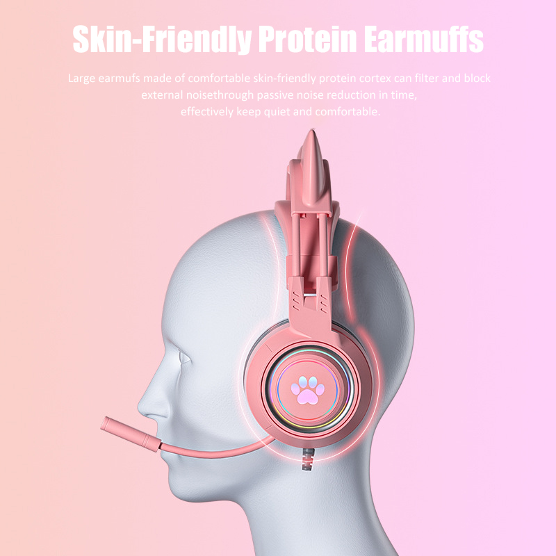 Cute Cat Ear Gaming Headphones - Gaming Accessories Girly 评论和价格