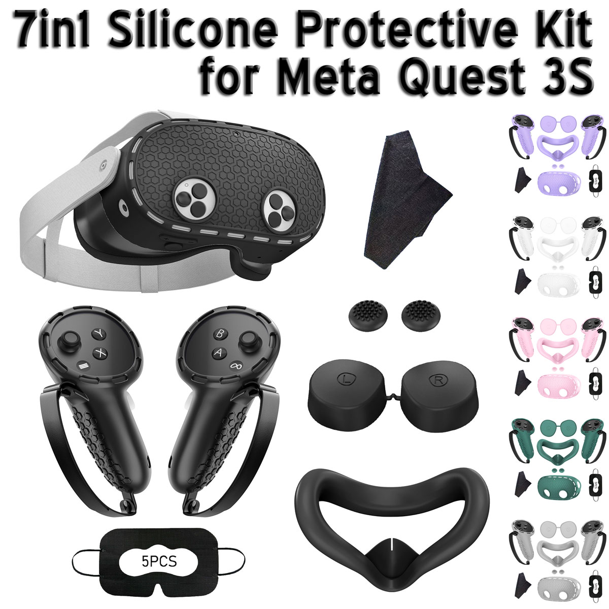 7in1 Silicone Protective Kit f - Controller Grip Cover 评论和价格