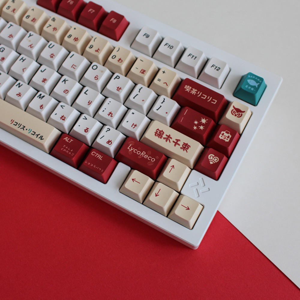 Lycoris Recoil Anime PBT Keyca - Gaming Accessories White 评论和价格